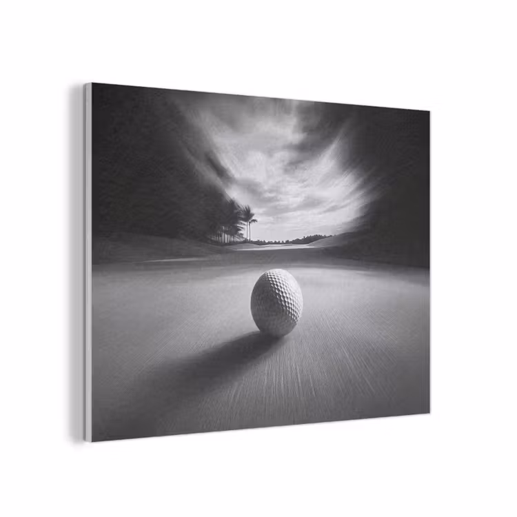 Golfbal - Wazig - Zwart PET vilt klein -3d