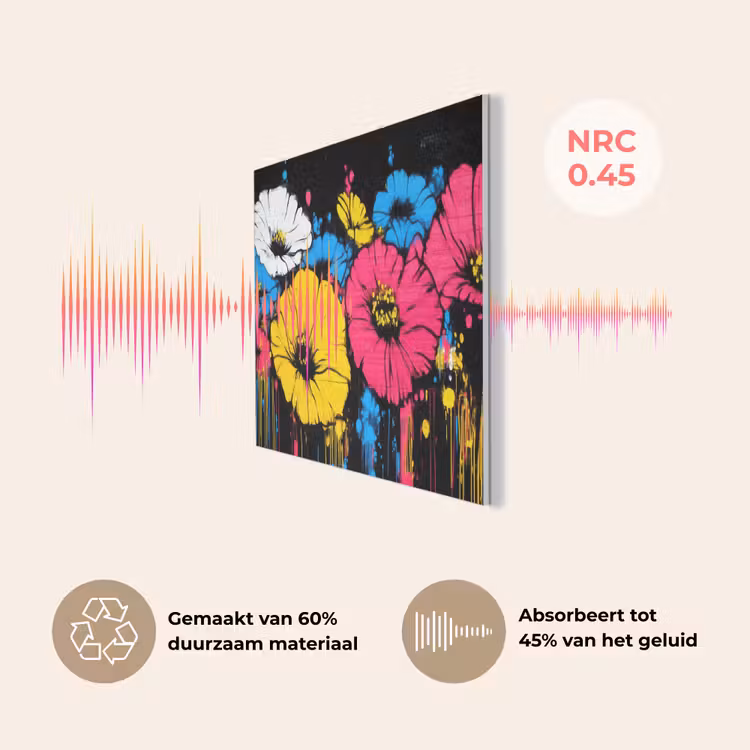 Graffiti - Bloemen - Kleur PET vilt middel -USP_NL