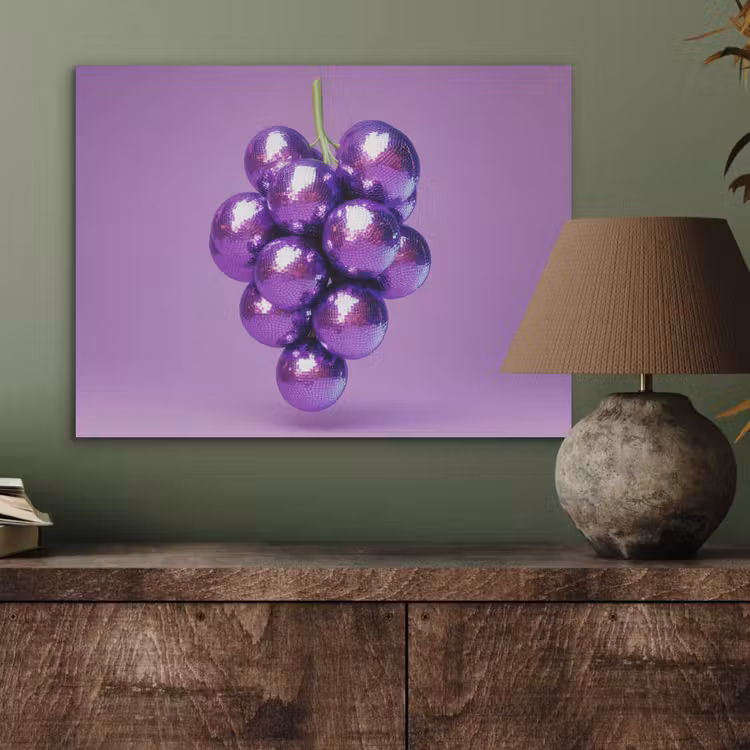 Druif - Disco - Glitter - Paars PET vilt klein -sfeer2