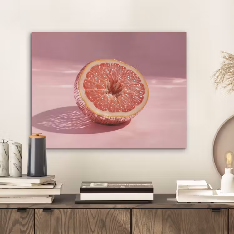 Grapefruit - Roze - Disco - Shiny PET vilt klein -sfeer1