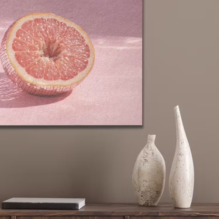 Grapefruit - Roze - Disco - Shiny PET vilt klein -sfeer6_closeup