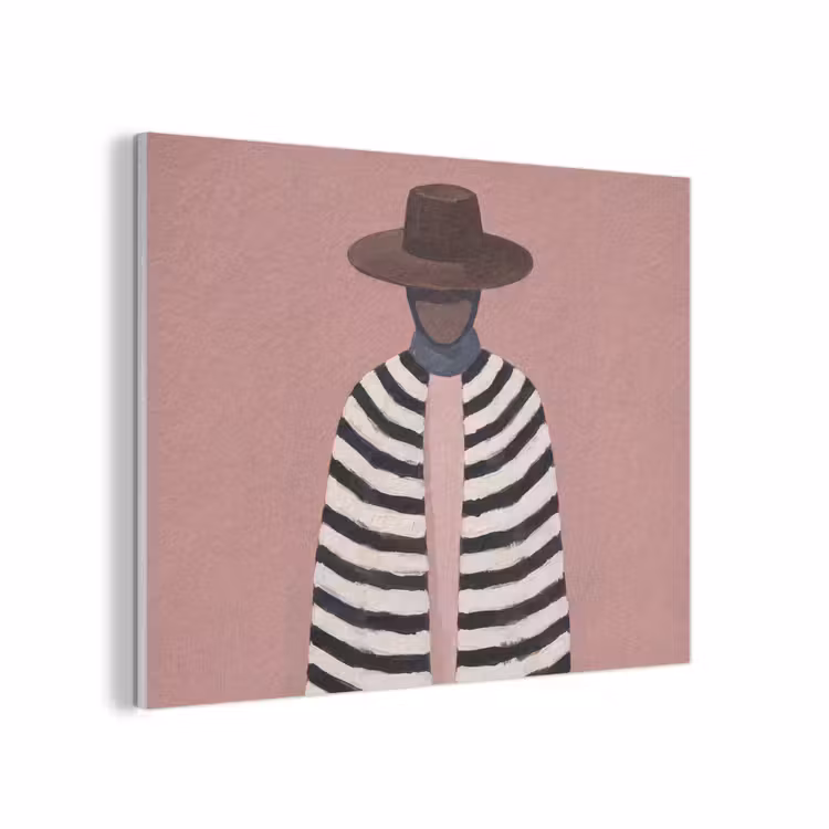 Grafisch - Vrouw - Roze PET vilt klein -3d