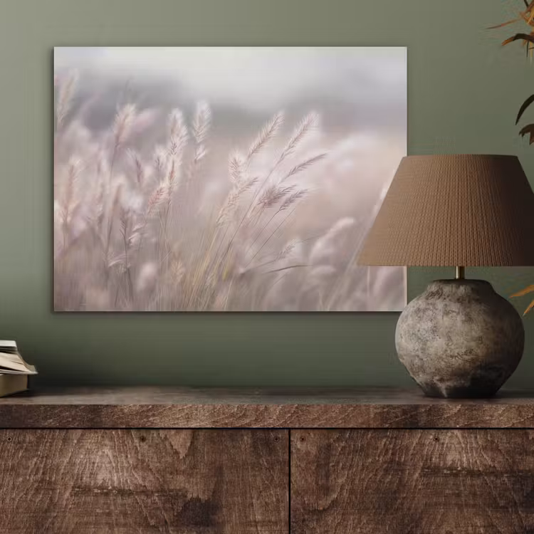 Graspluimen - Wind - Beige - Mistig PET vilt klein -sfeer2