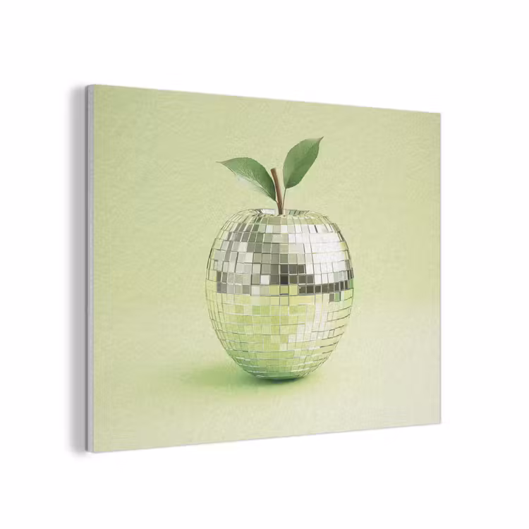 Groen - Disco - Decoratie - Appel PET vilt klein -3d