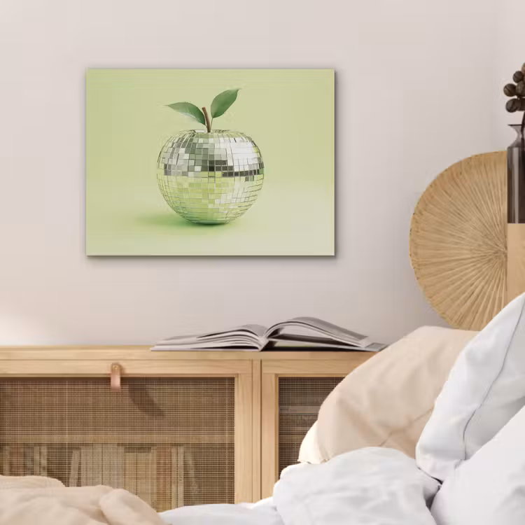 Groen - Disco - Decoratie - Appel PET vilt klein -sfeer3