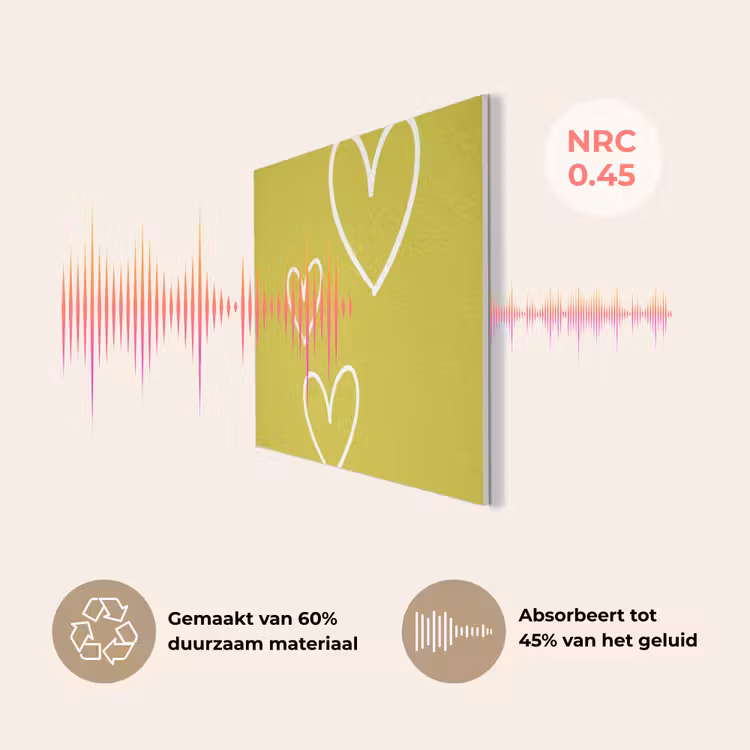 Groen - Hartjes - Wit PET vilt klein -USP_NL