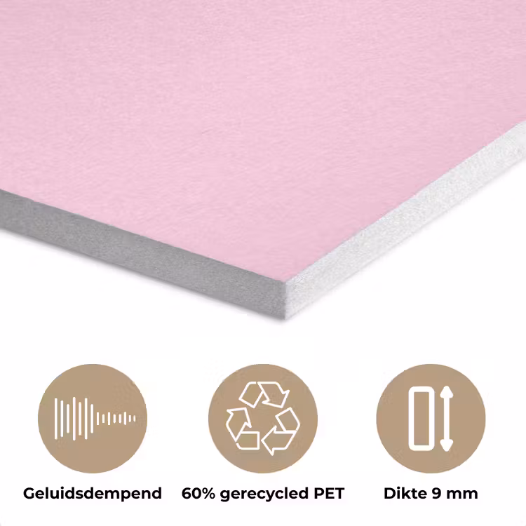 Groen - Teskt - This is art - Roze PET vilt klein -closeup_NL