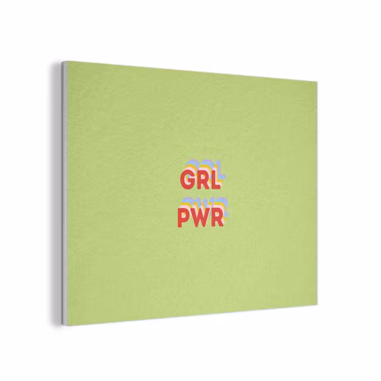 Grl pwr - Groen - Rood - 3D PET vilt klein -3d