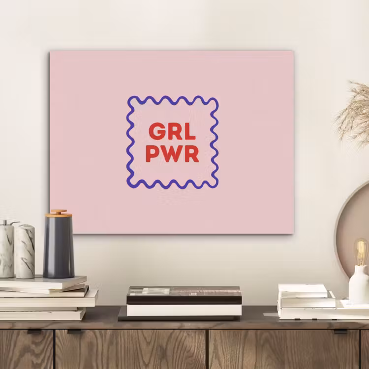 Grl pwr - Roze - Kader PET vilt klein -sfeer1