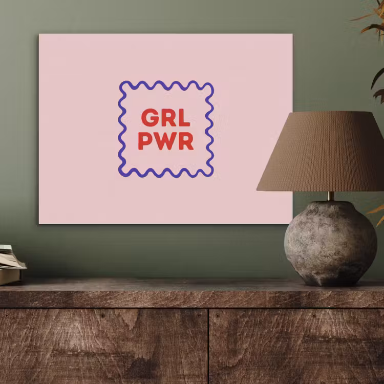 Grl pwr - Roze - Kader PET vilt klein -sfeer2