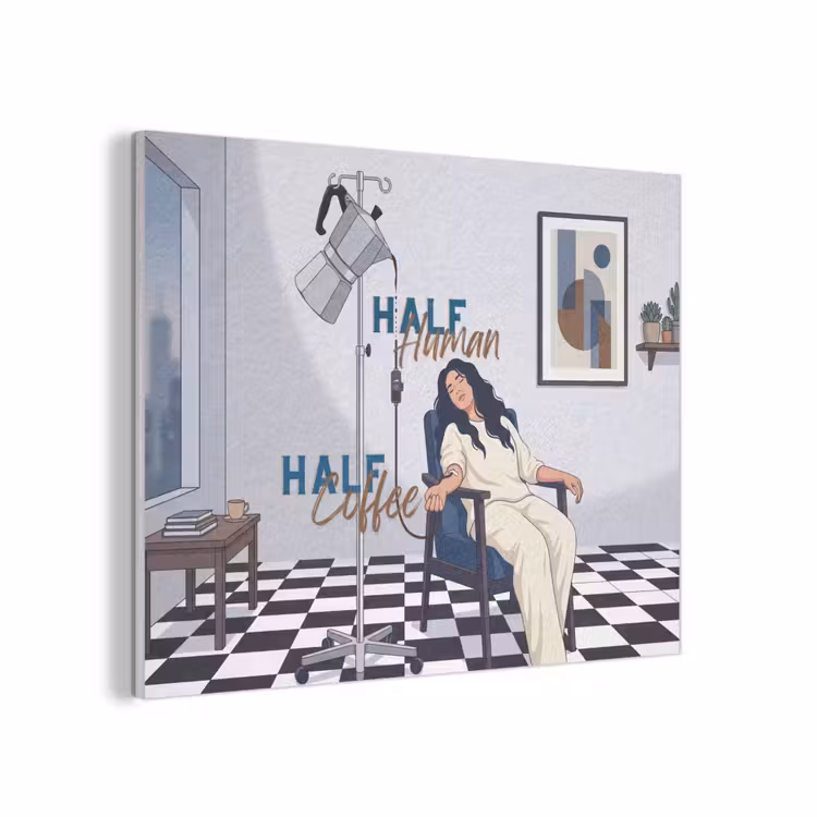 Half human, Half Coffee - Infuus - Koffie PET vilt klein -3d