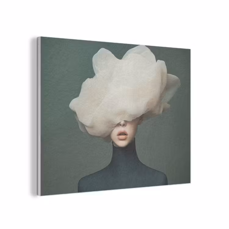 Hoed - Vrouw - Beige PET vilt klein -3d