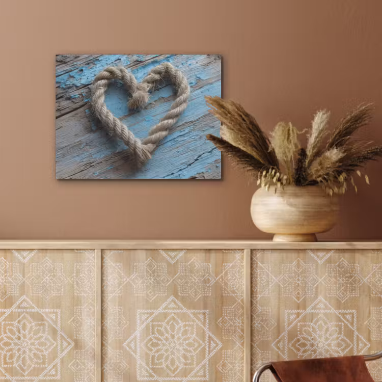 Hart - Touw - Hout - Rustiek PET vilt klein -sfeer4