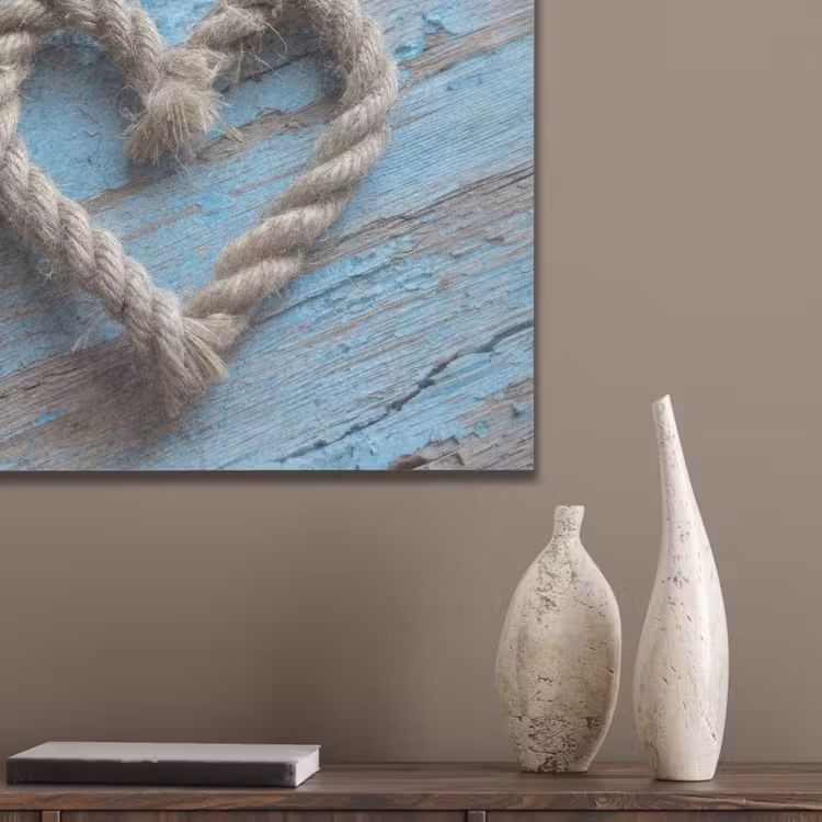 Hart - Touw - Hout - Rustiek PET vilt klein -sfeer6_closeup