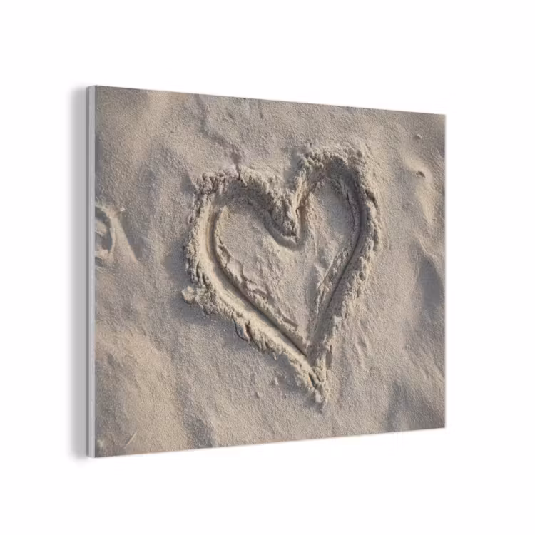 Hartvorm - Getekend - Beige - Zand PET vilt klein -3d