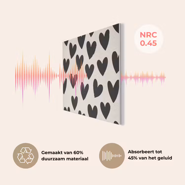 Hartjes - Zwart - Beige PET vilt klein -USP_NL