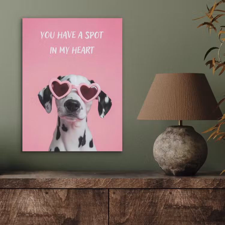Hartjes - Hond - Valentijn - Roze PET vilt klein -sfeer2