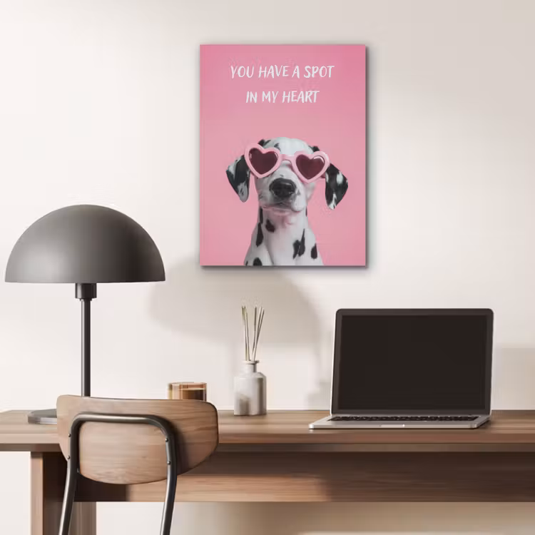Hartjes - Hond - Valentijn - Roze PET vilt klein -sfeer5