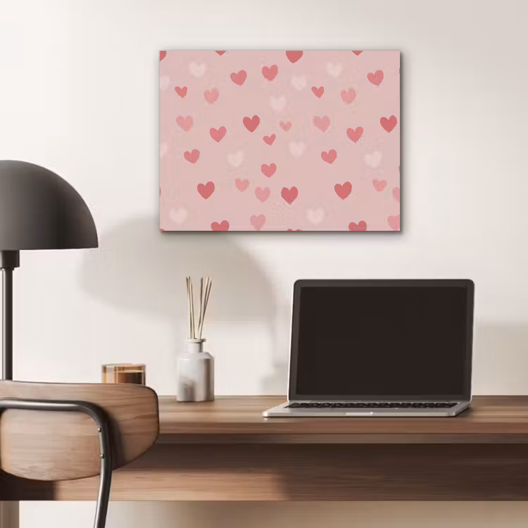 Hartjes - Patroon - Roze - Eenvoudig PET vilt klein -sfeer5
