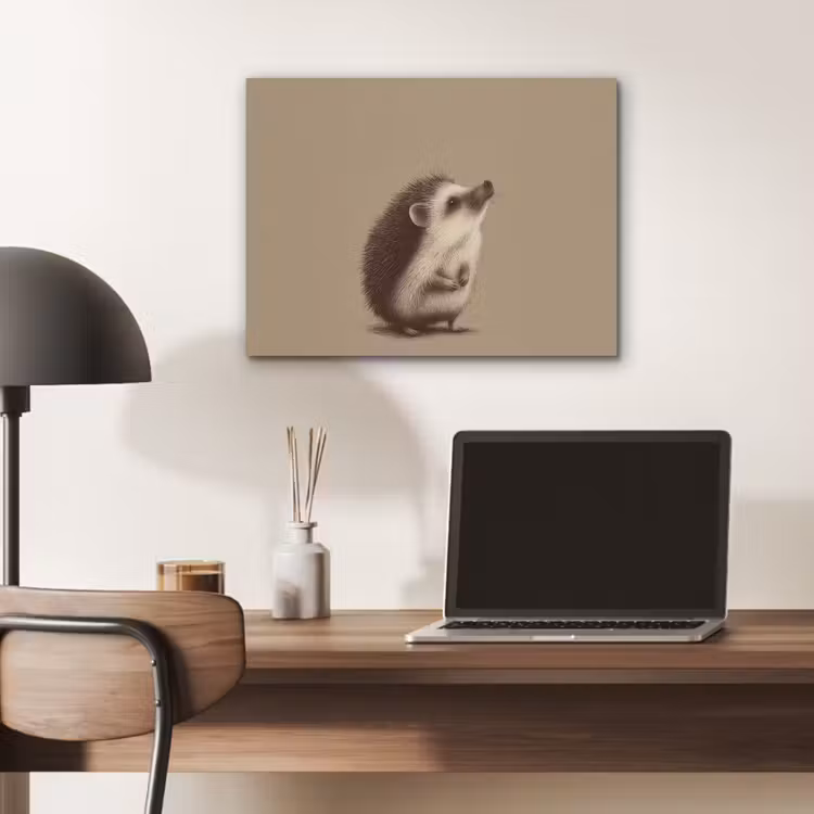 Egel - Snuitje - Bruin - Stekels PET vilt klein -sfeer5