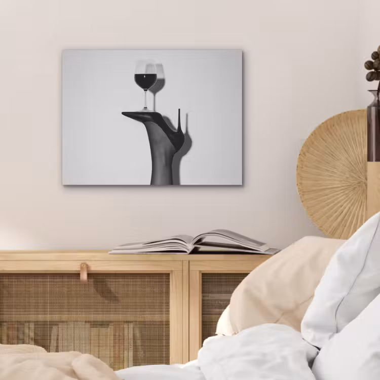 Hak - Wijn - Minimalistisch - Zwart PET vilt klein -sfeer3