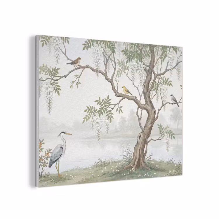 Reiger - Landschap - Groen PET vilt klein -3d
