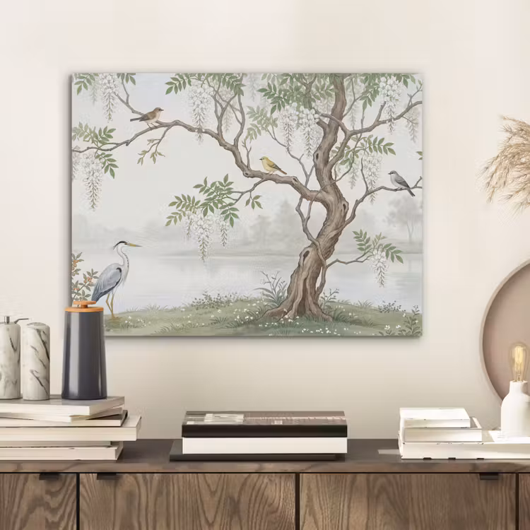 Reiger - Landschap - Groen PET vilt klein -sfeer1