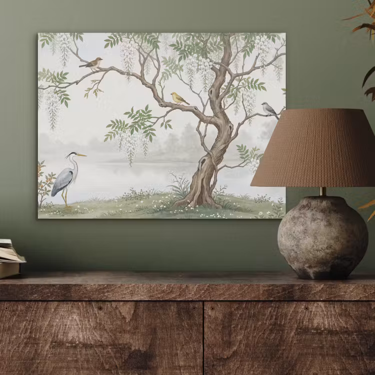 Reiger - Landschap - Groen PET vilt klein -sfeer2