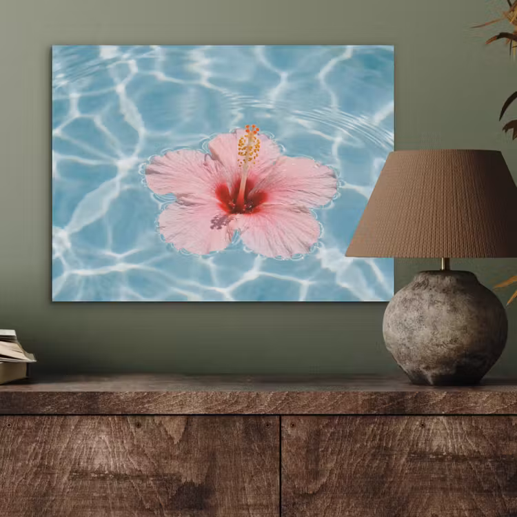Hibiscus - Water - Roze PET vilt klein -sfeer2
