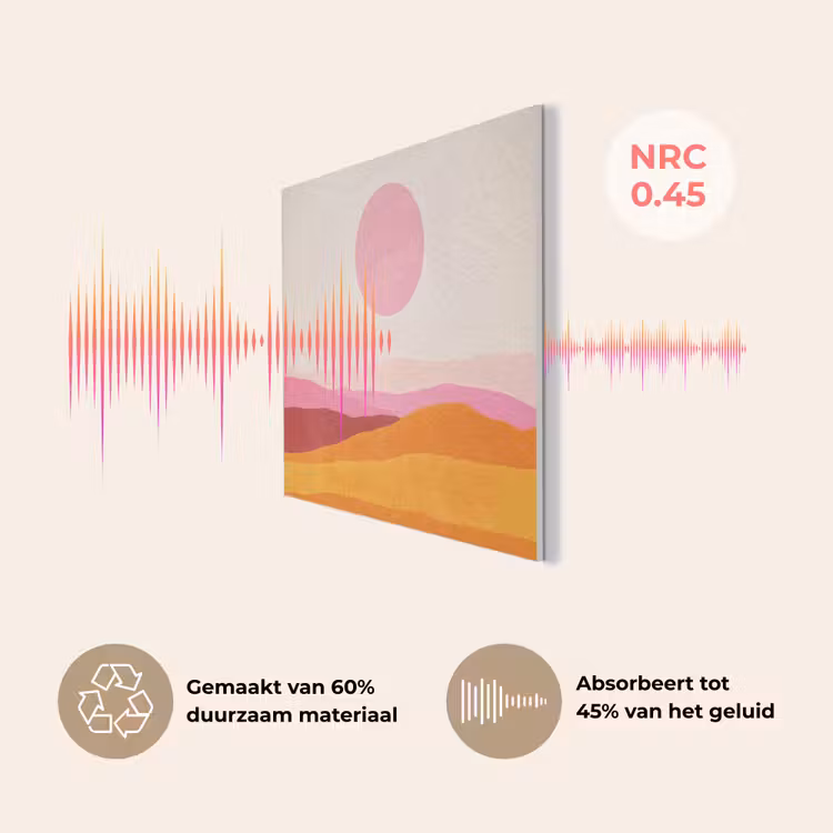 Heuvels - Oranje - Zon - Abstract PET vilt klein -USP_NL