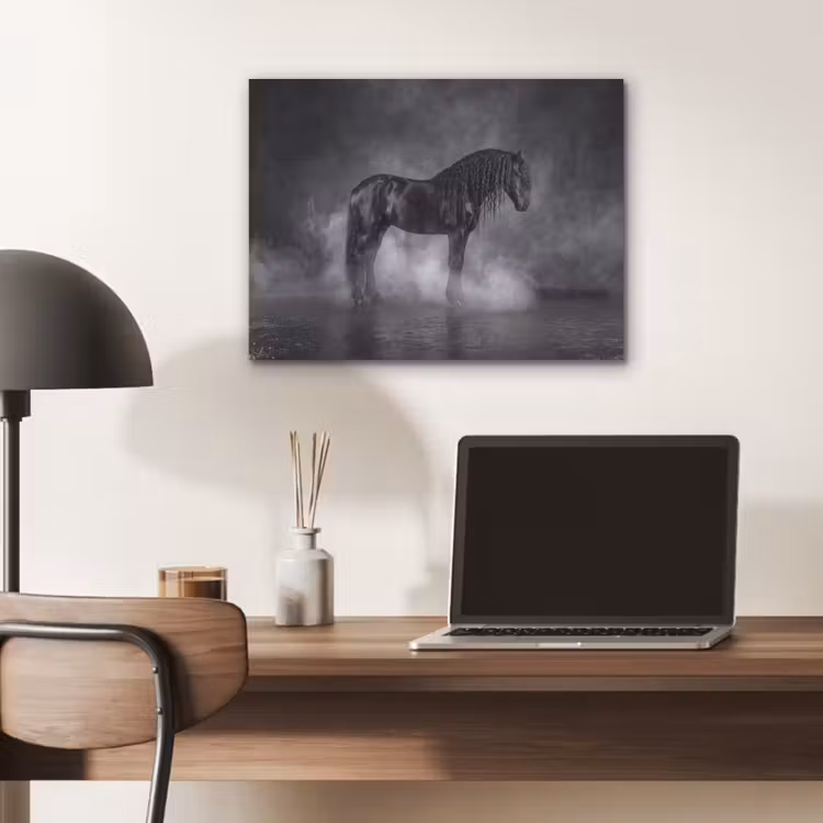 Paard - Magisch - Zwart PET vilt klein -sfeer5