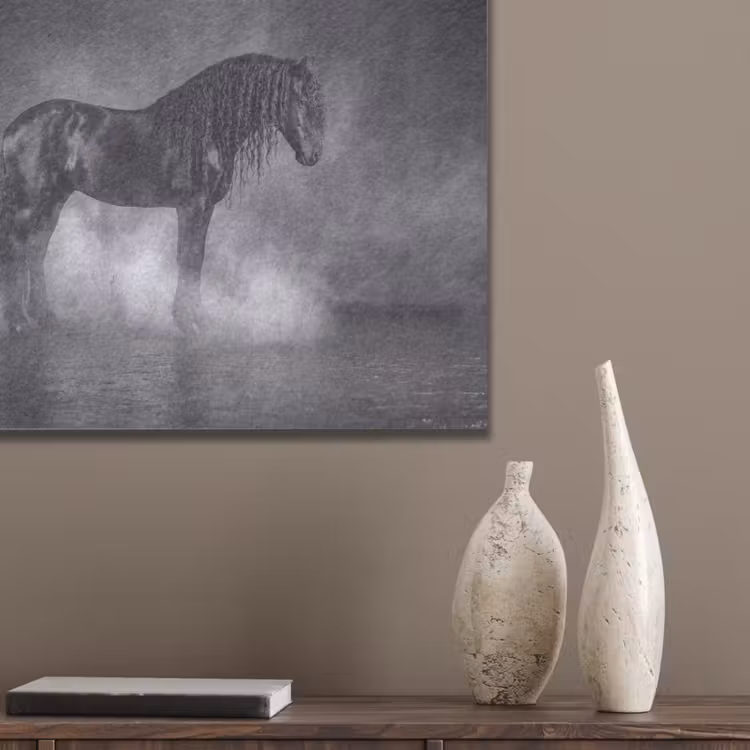 Paard - Magisch - Zwart PET vilt klein -sfeer6_closeup