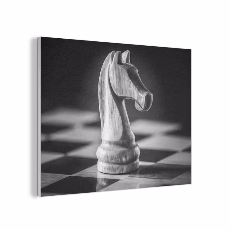 Paard - Hout - Schaalbord - Zwart PET vilt klein -3d