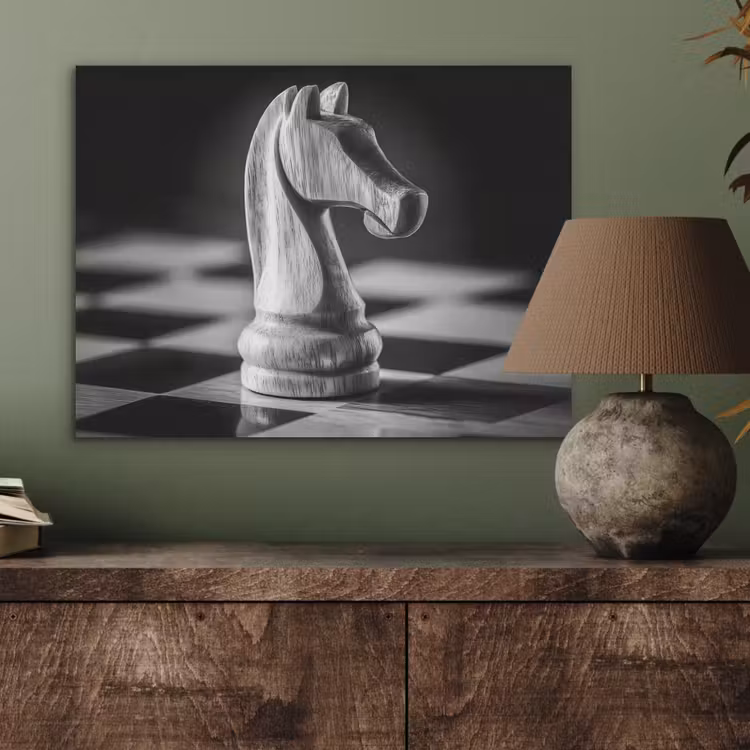 Paard - Hout - Schaalbord - Zwart PET vilt klein -sfeer2