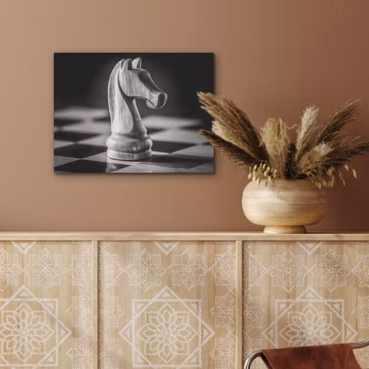 Paard - Hout - Schaalbord - Zwart PET vilt klein -sfeer4