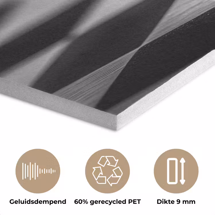 Paard - Hout - Schaalbord - Zwart PET vilt klein -closeup_NL