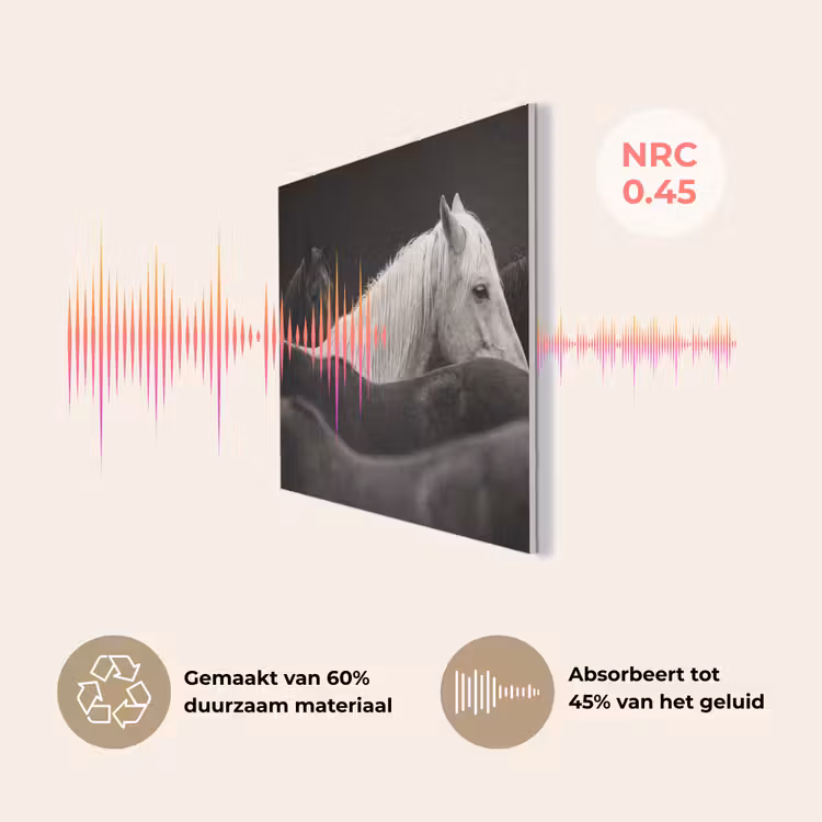 Paarden - Zwart - Wit - Kudde PET vilt klein -USP_NL