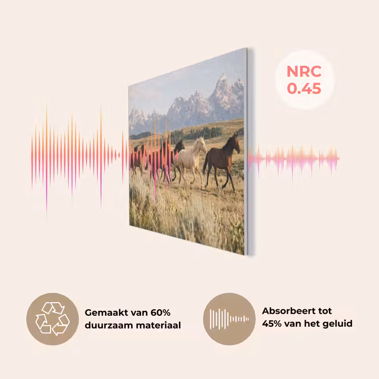 Paarden - Kudde - Bergen - Vrijheid - Wild PET vilt klein -USP_NL