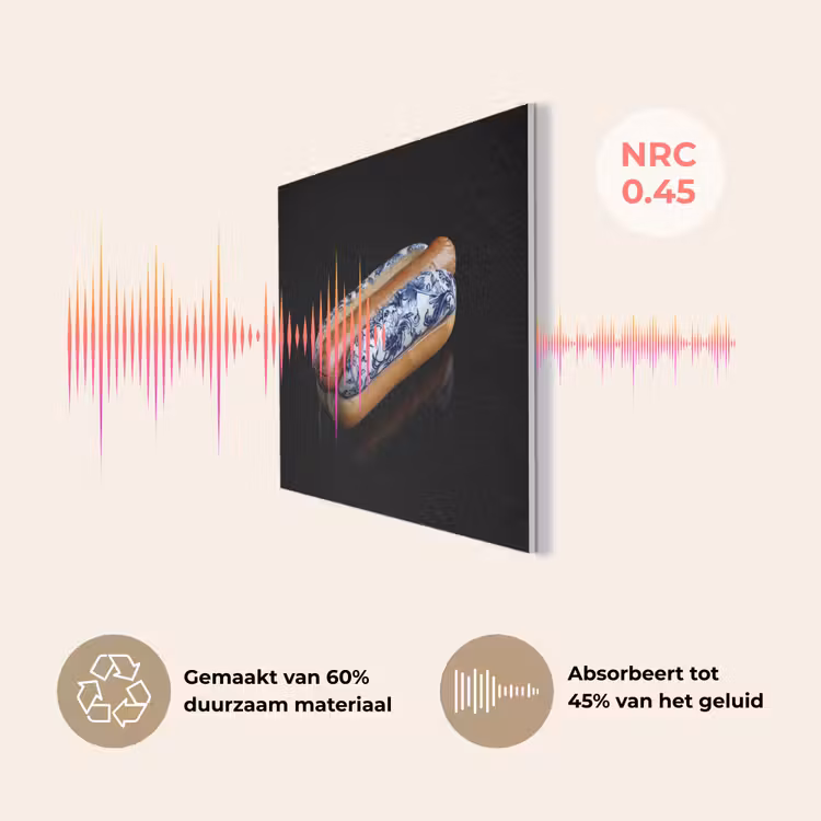 Hotdog - Porselein - Delfts blauw - Eten PET vilt klein -USP_NL