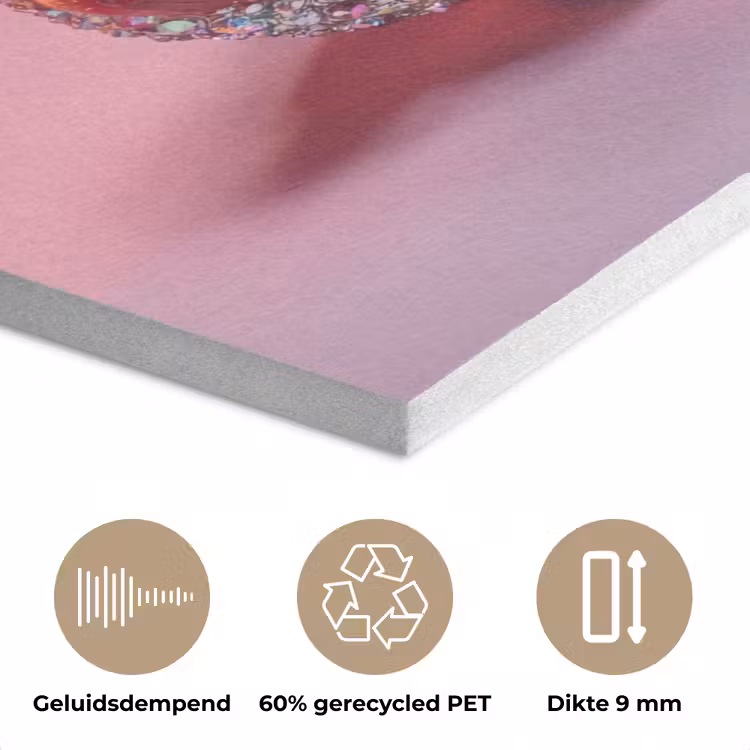 Hotdog - Steentjes - Glitters - Paars PET vilt klein -closeup_NL