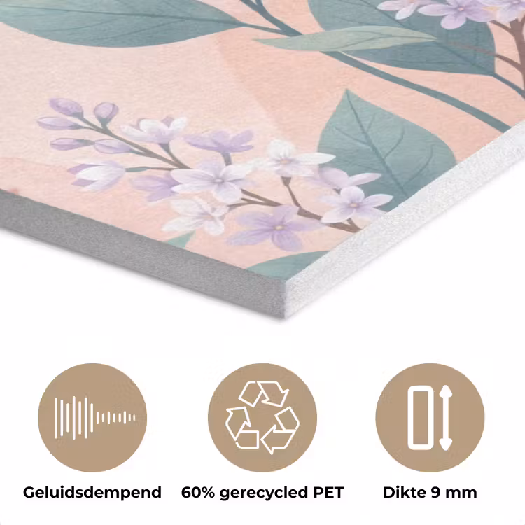 Kolibrie - Vliegen - Natuur - Illustratie - Kleurrijk PET vilt klein -closeup_NL