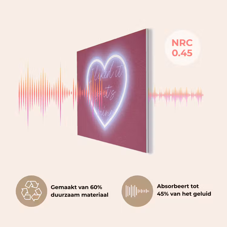 I liked it so it's mine - Neon hart - Roze PET vilt klein -USP_NL