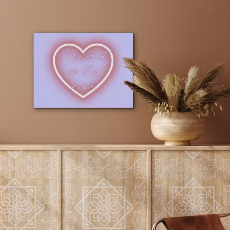 I liked it so it's mine - Neon hart - Paars PET vilt klein -sfeer4