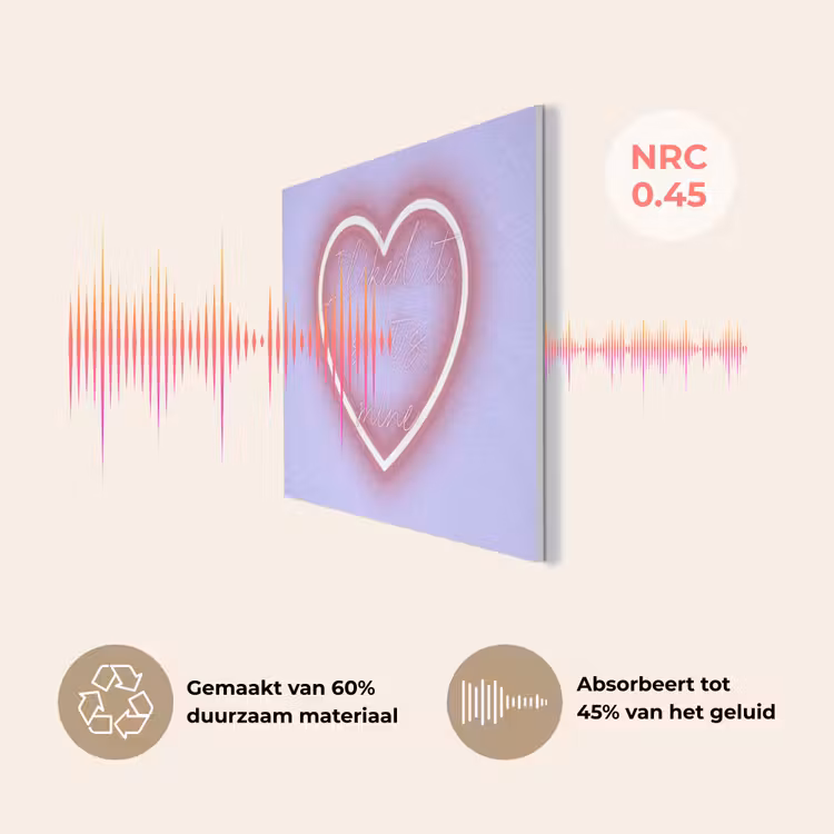I liked it so it's mine - Neon hart - Paars PET vilt klein -USP_NL