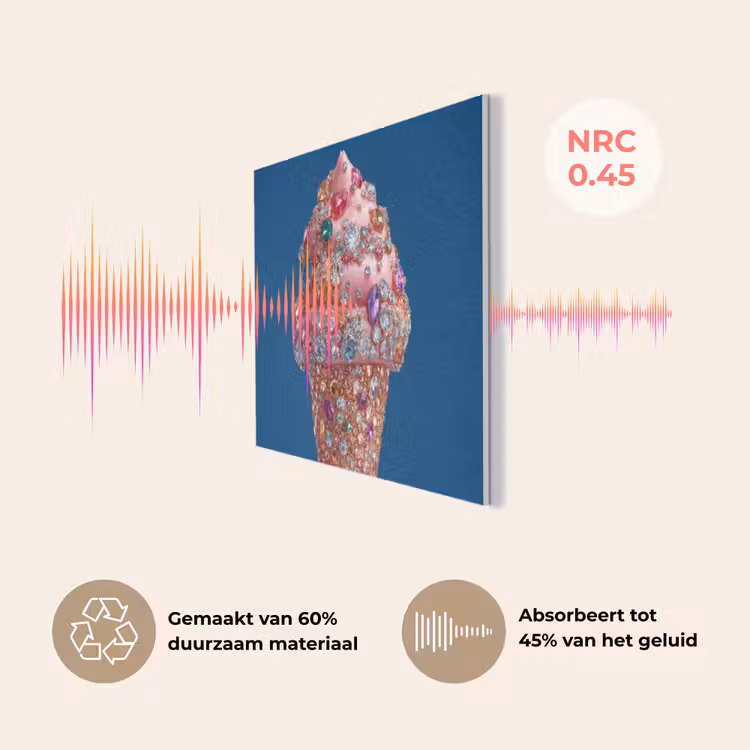 Ijsje - Hoorntje - Steentjes - Blauw PET vilt klein -USP_NL