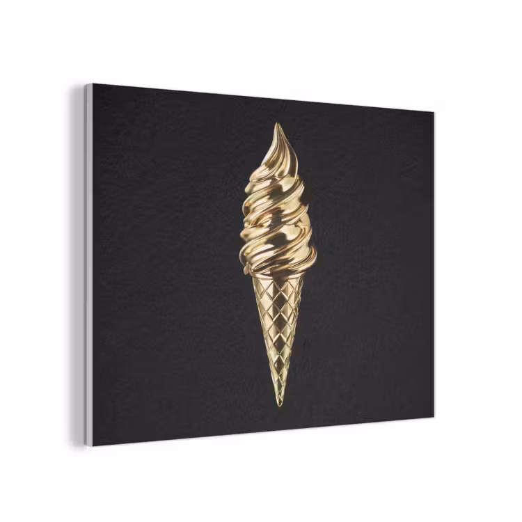 Ijs - Goud - Zwart - Eten PET vilt klein -3d