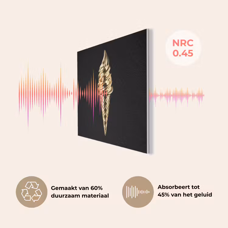Ijs - Goud - Zwart - Eten PET vilt klein -USP_NL