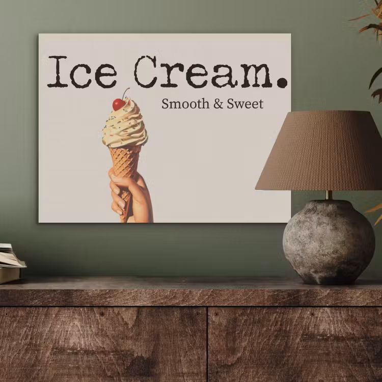 Ice cream - Softijs - Kleurrijk - Kers PET vilt klein -sfeer2