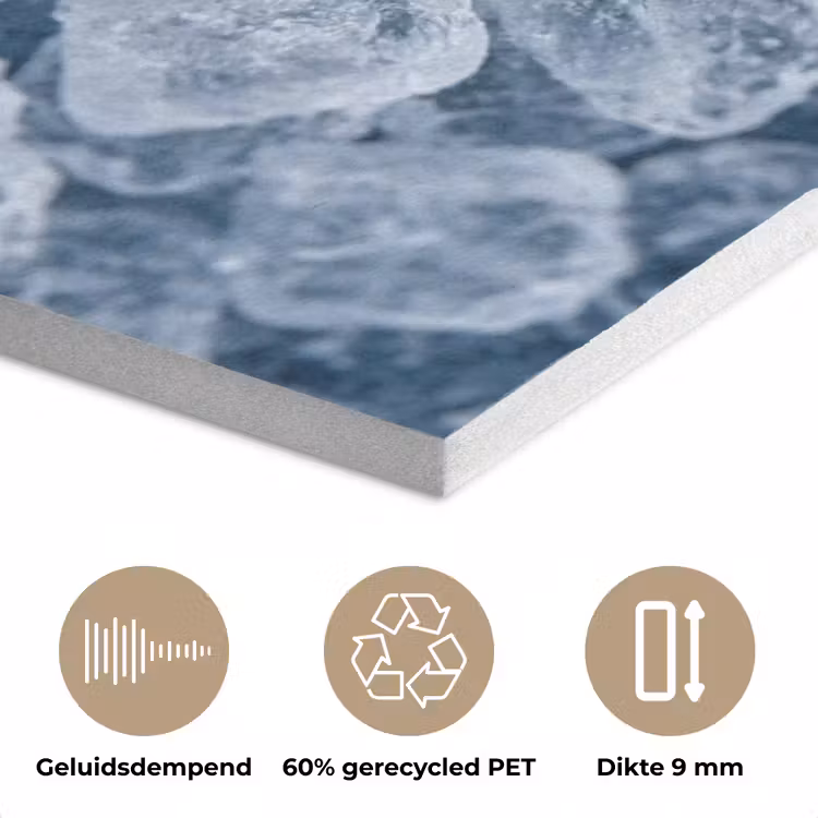Ijsblokjes - Water - Blauw PET vilt klein -closeup_NL