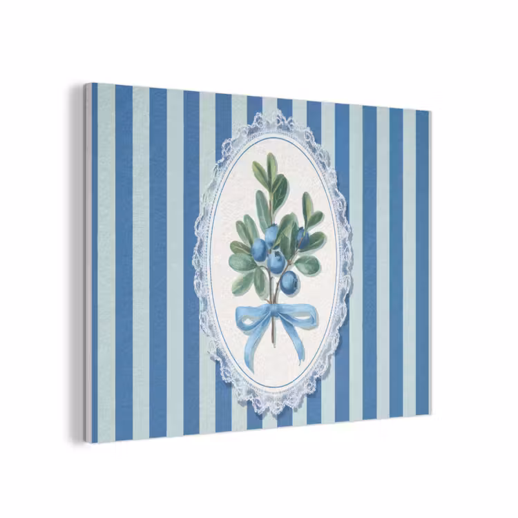 Illustratie - Bessen - Blauw - Strepen PET vilt klein -3d